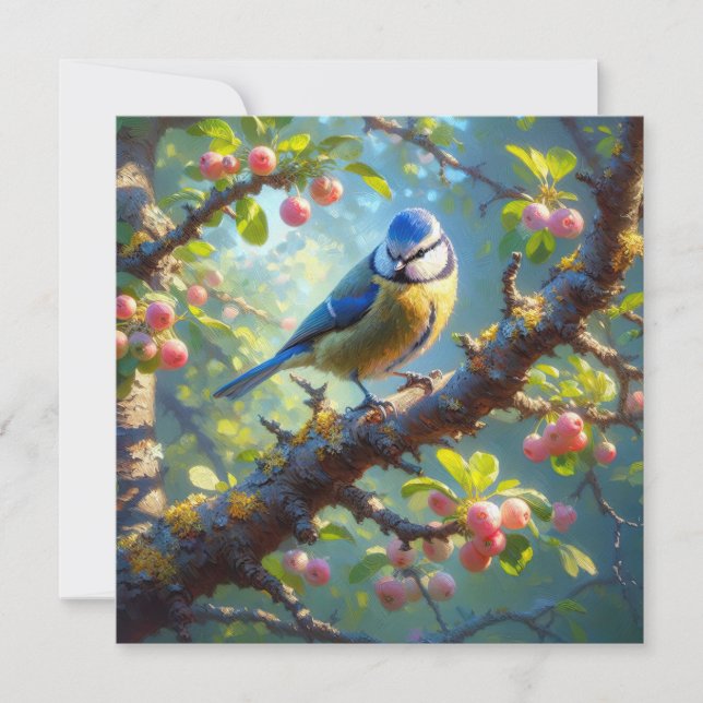 Blue Tit 1 Mitteilungskarte (Vorderseite)