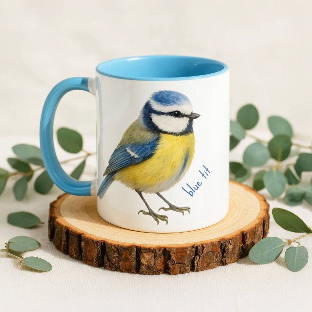 Blue Tit Bird Mug Nature Lover Gift (Créateur téléchargé)