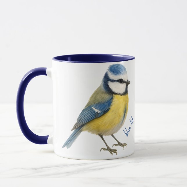 Blue Tit Bird Mug Nature Lover Gift (Gauche)