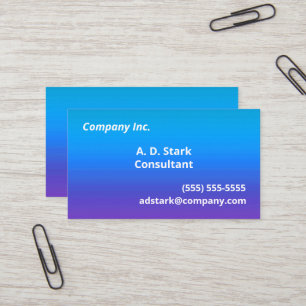 Blue to Lila Gradient Business Cards Visitenkarte