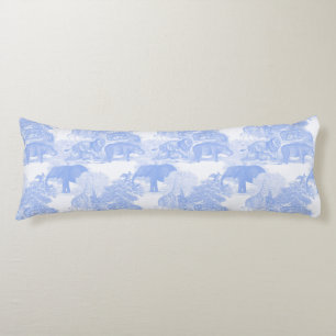 Blue Toile Animals Chinoiserie Baby Boy Kinderzimm Seitenschläferkissen