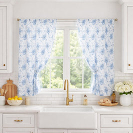 Blue Toile Coquette Ribbons and Bows