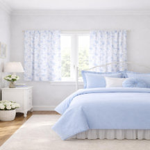 Blue Toile Coquette Ribbons and Bows Girl's Room