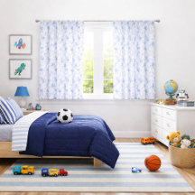 Blue Toile Coquette Ribbons and Bows Nursery