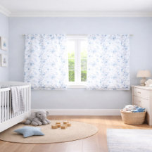 Blue Toile Coquette Ribbons and Bows Nursery
