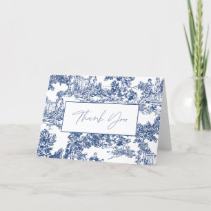 Blue Toile Dankeschön Card Dankeskarte