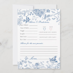 Blue Toile De Jouy Floral Conseils pour la carte b