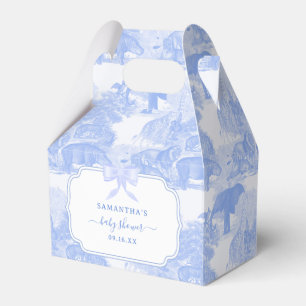 Blue Toile Jungle Animals Safari Chinoiserie Geschenkschachtel