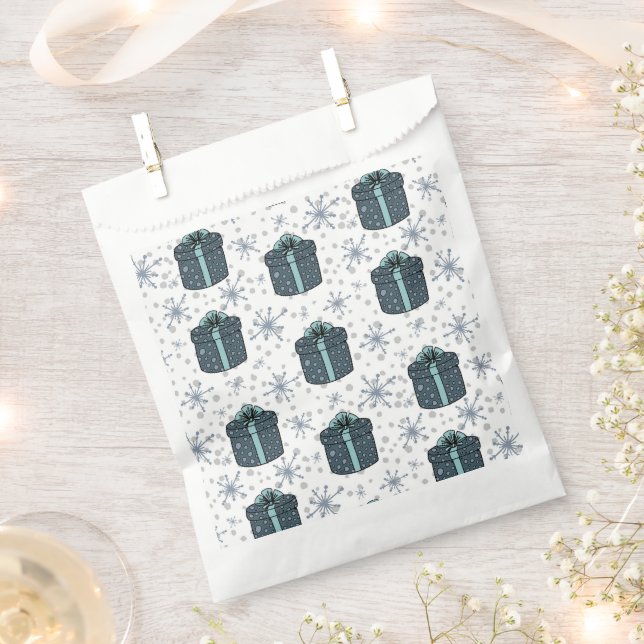 Blue Tones Weihnachten Präsent Geschenktütchen (Ausgeschnitten)