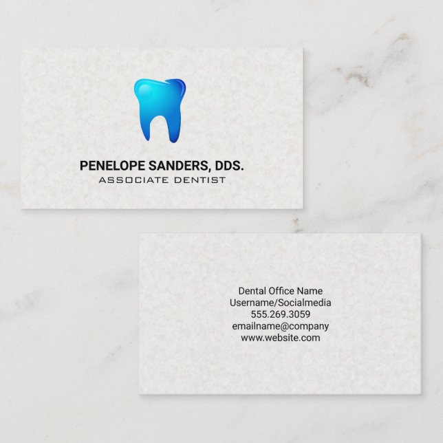 Blue Tooth Logo | Dental Visitenkarte (Vorne/Hinten)