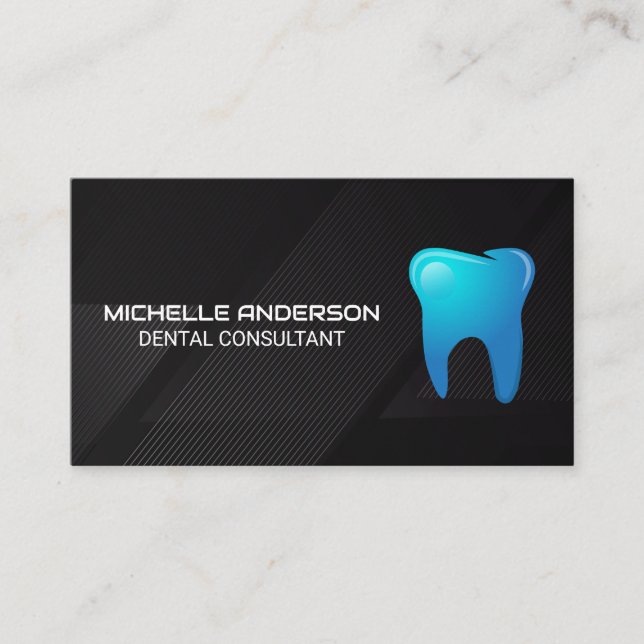 Blue Tooth Logo | Dental Visitenkarte (Vorderseite)
