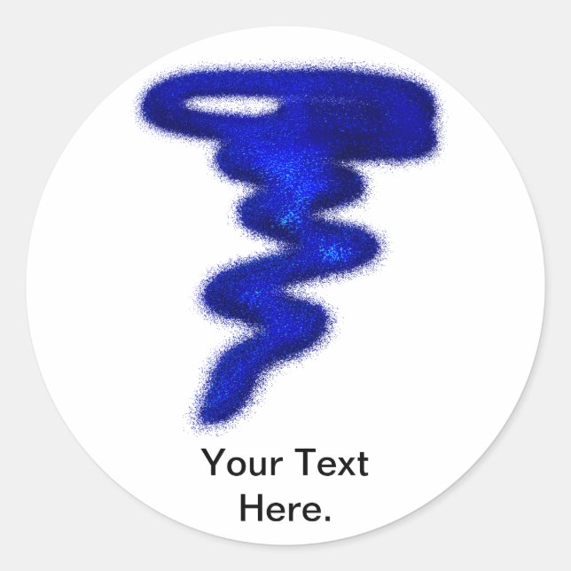 Blue Tornado Runder Aufkleber (Vorderseite)