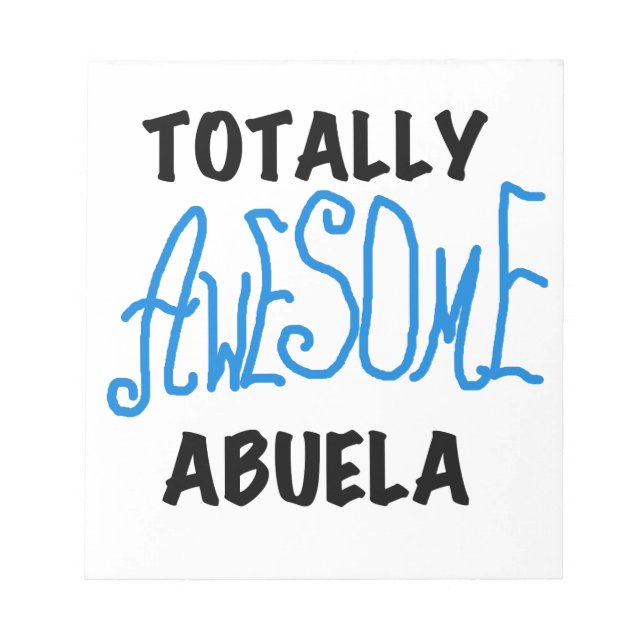 Blue Total Phantastisch Abuela Geschenke Notizblock (Vorderseite)