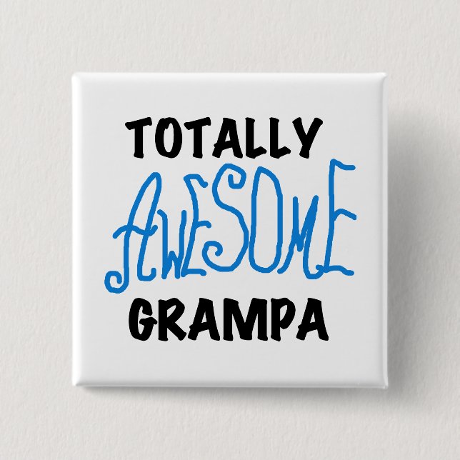 Blue Total Phantastisch Grampa T - Shirt und Gesch Button (Vorderseite)