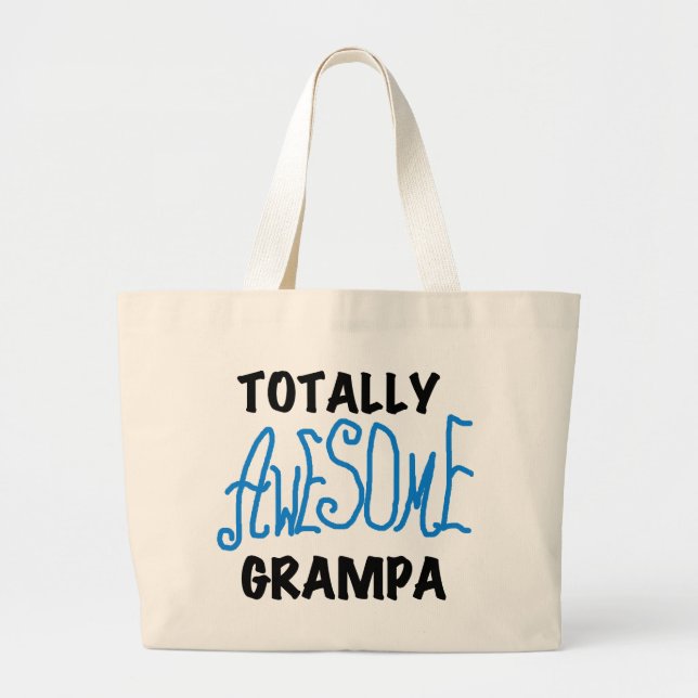 Blue Total Phantastisch Grampa T - Shirt und Gesch Jumbo Stoffbeutel (Vorne)