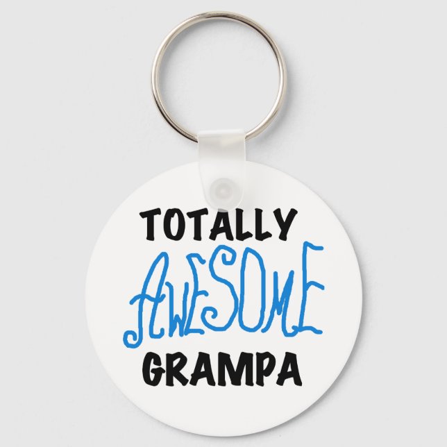Blue Total Phantastisch Grampa T - Shirt und Gesch Schlüsselanhänger (Vorderseite)