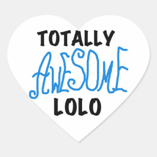 Blue Total Phantastisch Lolo T - Shirt und Geschen Herz-Aufkleber