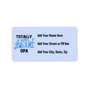 Blue Total Phantastisch Opa T - Shirt und Geschenk Adressaufkleber