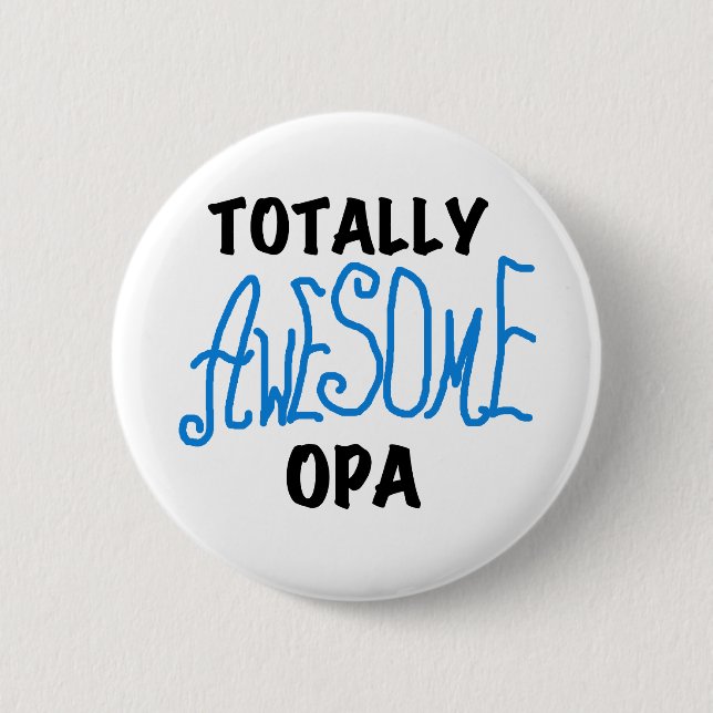 Blue Total Phantastisch Opa T - Shirt und Geschenk Button (Vorderseite)
