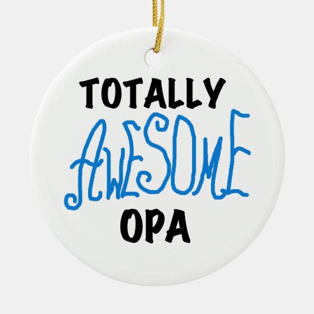 Blue Total Phantastisch Opa T - Shirt und Geschenk Keramikornament (Vorne)