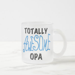 Blue Total Phantastisch Opa T - Shirt und Geschenk Mattglastasse