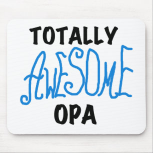 Blue Total Phantastisch Opa T - Shirt und Geschenk Mousepad