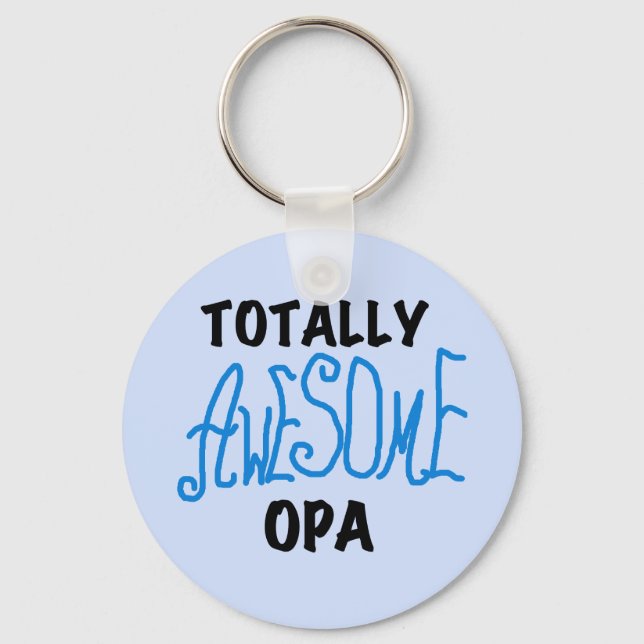 Blue Total Phantastisch Opa T - Shirt und Geschenk Schlüsselanhänger (Vorderseite)