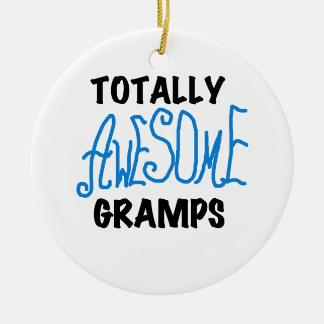 Blue Totally Phantastisch Gramps T - Shirt und Ges Keramikornament (Vorne)