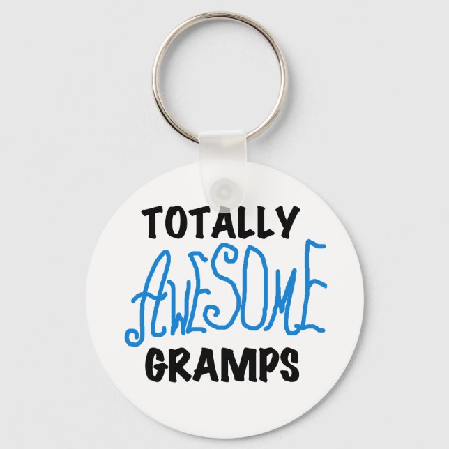Blue Totally Phantastisch Gramps T - Shirt und Ges Schlüsselanhänger (Vorderseite)
