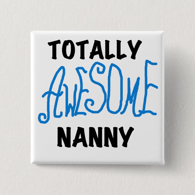 Blue Totally Phantastische T - Shirt und Geschenke Button (Vorderseite)