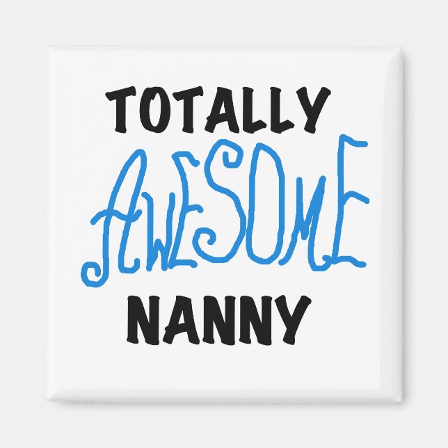 Blue Totally Phantastische T - Shirt und Geschenke Magnet (Vorne)