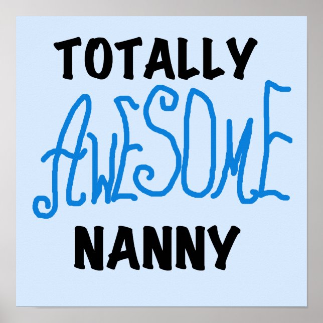 Blue Totally Phantastische T - Shirt und Geschenke Poster (Vorne)
