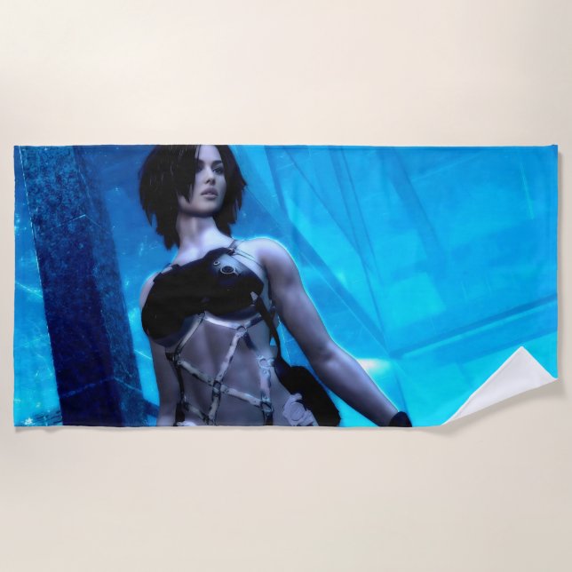 Blue Toxin beach towel Strandtuch (Vorderseite)