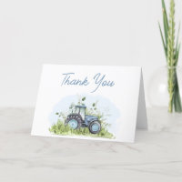 Blue Tractor Baby Dusche