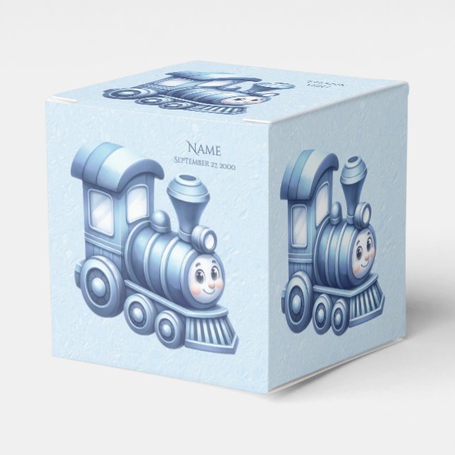 Blue Train Favor Box Geschenkschachtel (Vorderseite)