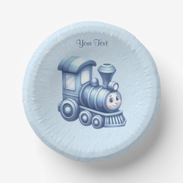 Blue Train Paper Bowl Pappteller (Vorderseite)
