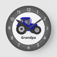 Blue Traktor Custom Round Clock