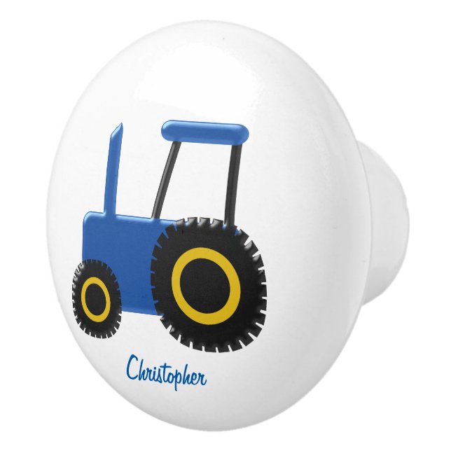 Blue Traktor einfach den Namen hinzufügen Keramikknauf (Rechts)