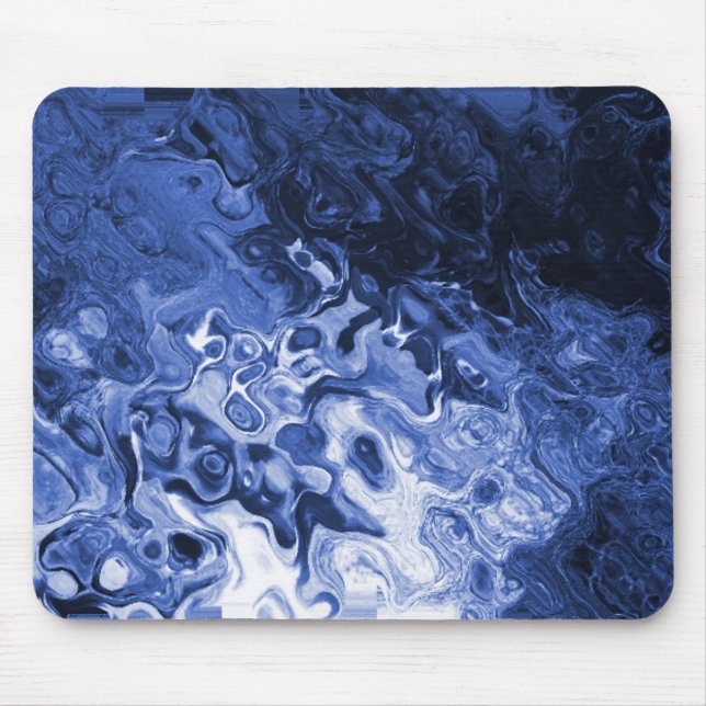 Blue Tree Abstrakt Mousepad (Vorne)