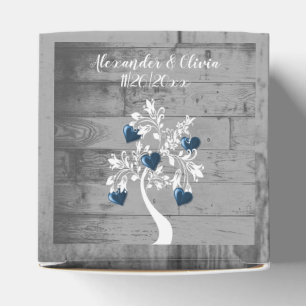 Blue Tree of Hearts Gastgeschenk Hochzeit Box Geschenkschachtel