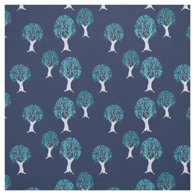Blue Trees Stoff (Muster)