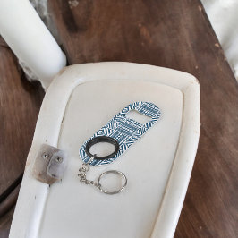 Blue Tribal Art Mini Flaschenöffner