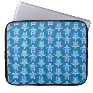 Blue Tribal Honu Sea Turtles Laptopschutzhülle