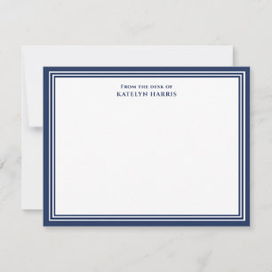Blue Triple Border vom Schreibtisch aus Mitteilungskarte