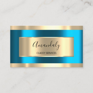 Blue Tropfens Gold Tropfen Gerahmter Holograph Blu Visitenkarte