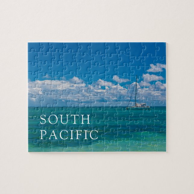 Blue Tropical Bay Seascape (Horizontal)