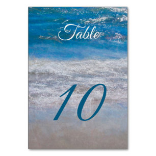 Blue Tropical Ocean Waves Tischnummer