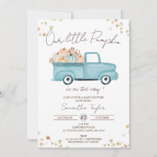 Blue Truck, Baby Boy Dusche, Fall Baby Dusche Einladung