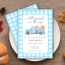 Blue Truck ein kleines Pumpkin Fall Baby Dusche