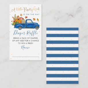 Blue Truck Fall Pumpkin Baby Duschdusche Windelwan Begleitkarte